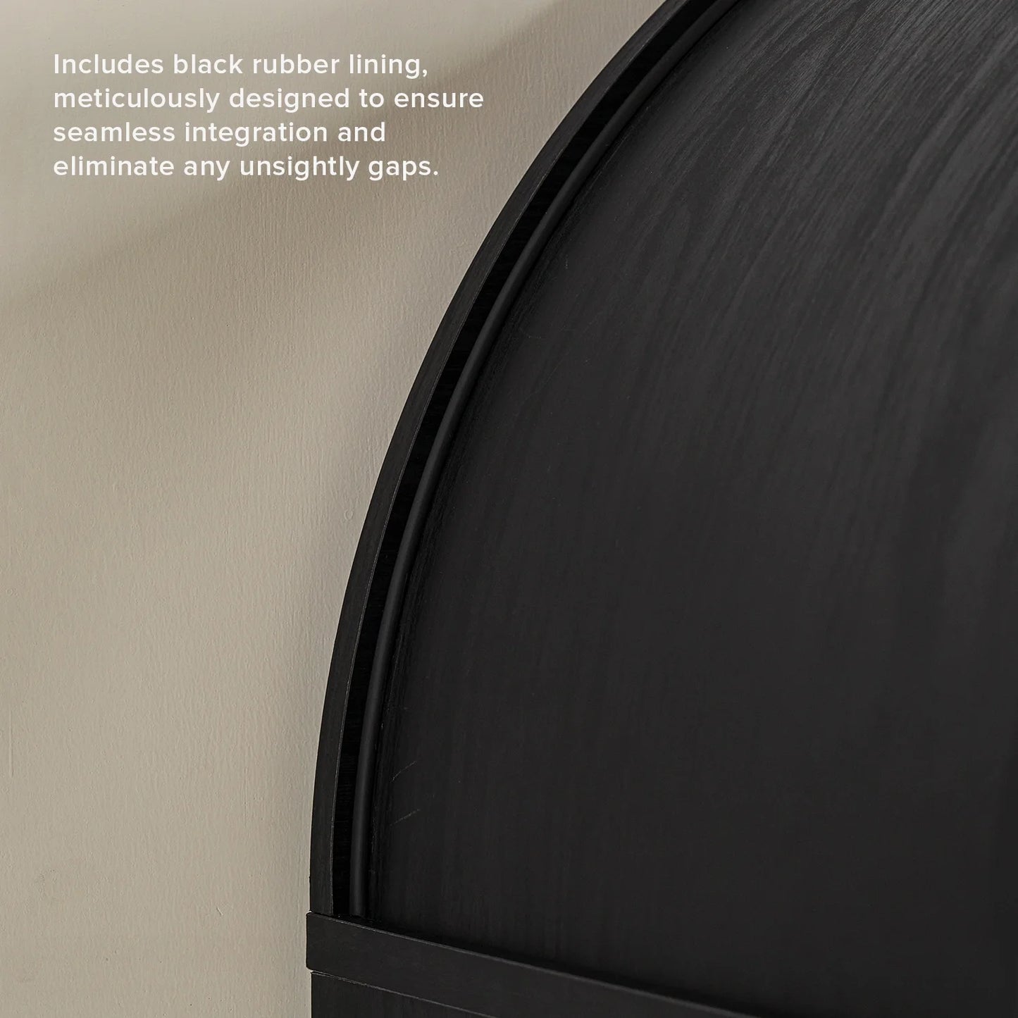 Arched Lauren 5-Tier Standard Bookcase Medium Density Fiberboard, Black