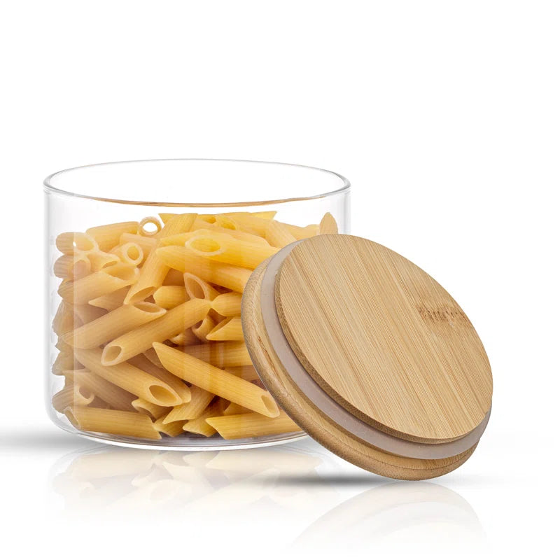 6-Piece Glass Storage Jars with Airtight Lids