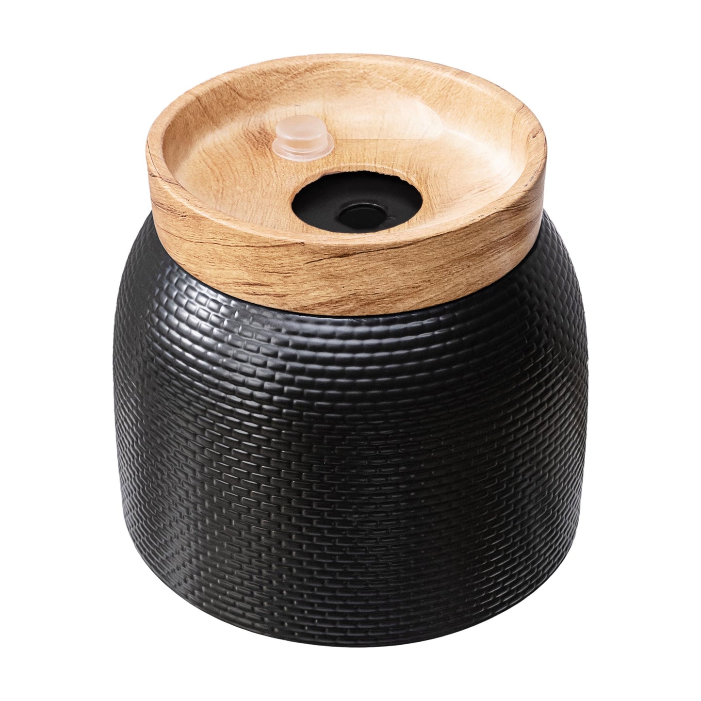 Better Homes and Gardens 8 Inch Channing Woven Black Ceramic Planter
