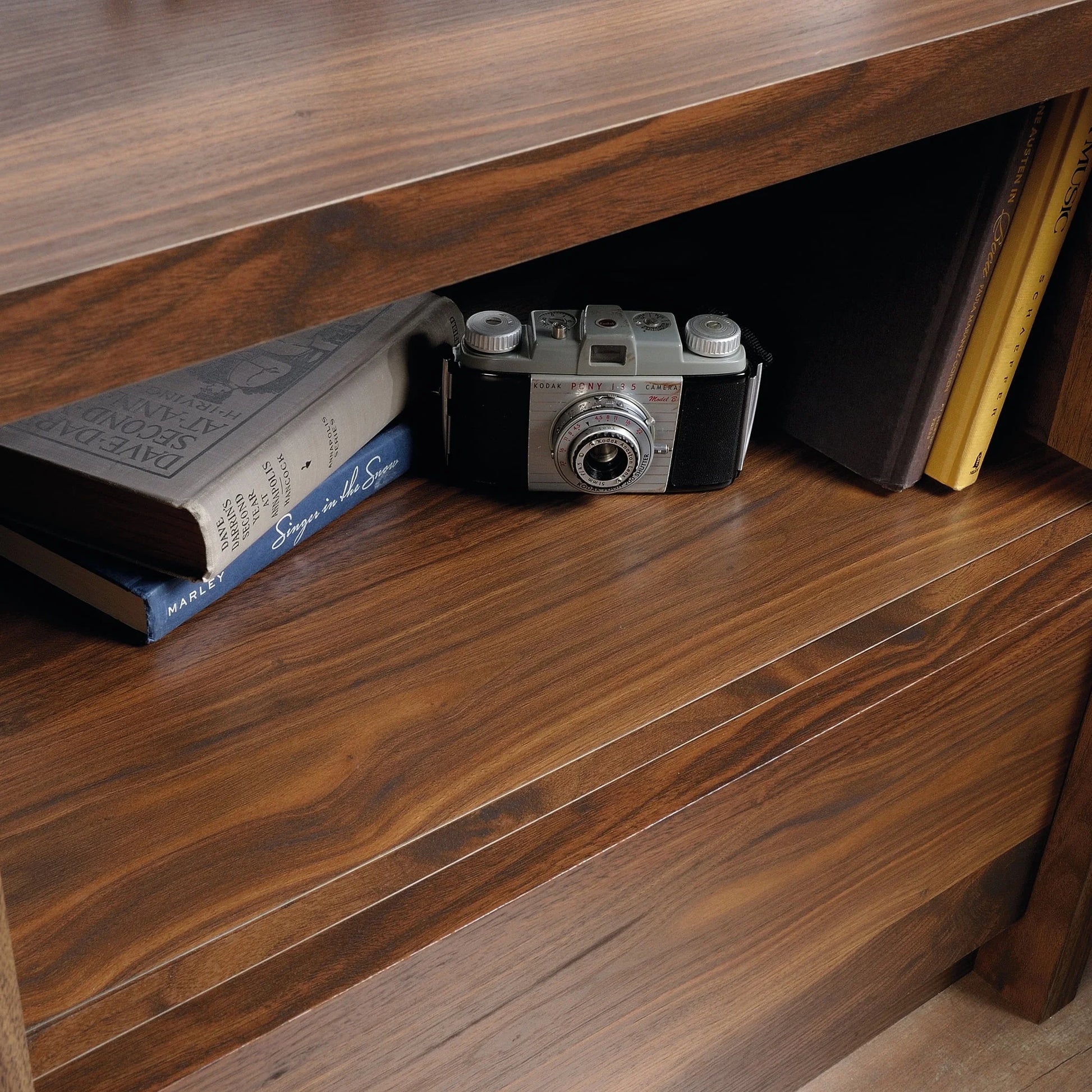 Better Homes and Gardens Montclair Nightstand with Drawer, Vintage Walnut Finish
