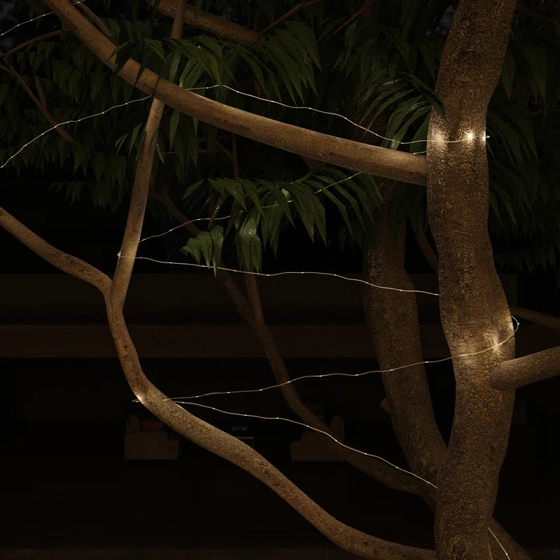 Hemphill 38.65' Outdoor LED Solar Powered 100 - Bulb Fairy String Light