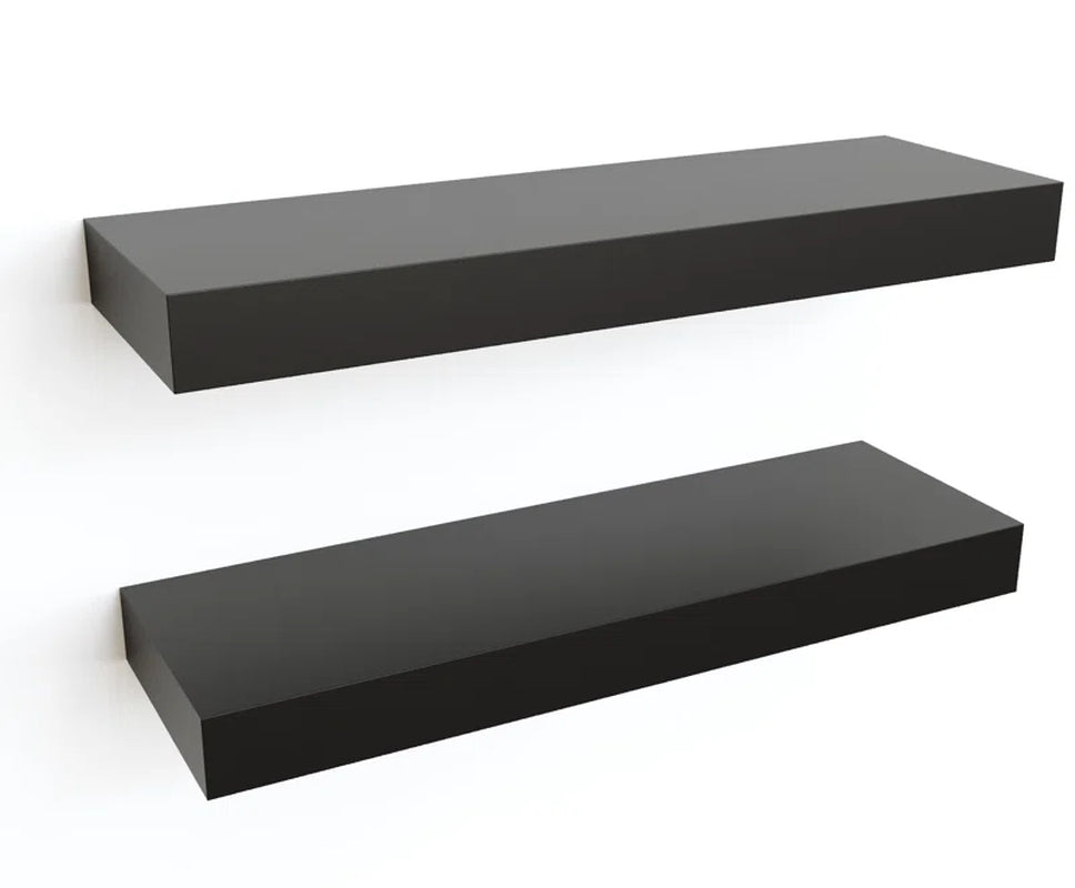 Elbur 23.6 Inch Wide Wood Floating Shelves, Wall Shelf Display Shelves for Bathroom/Kitchen/Bedroom/Living Room
