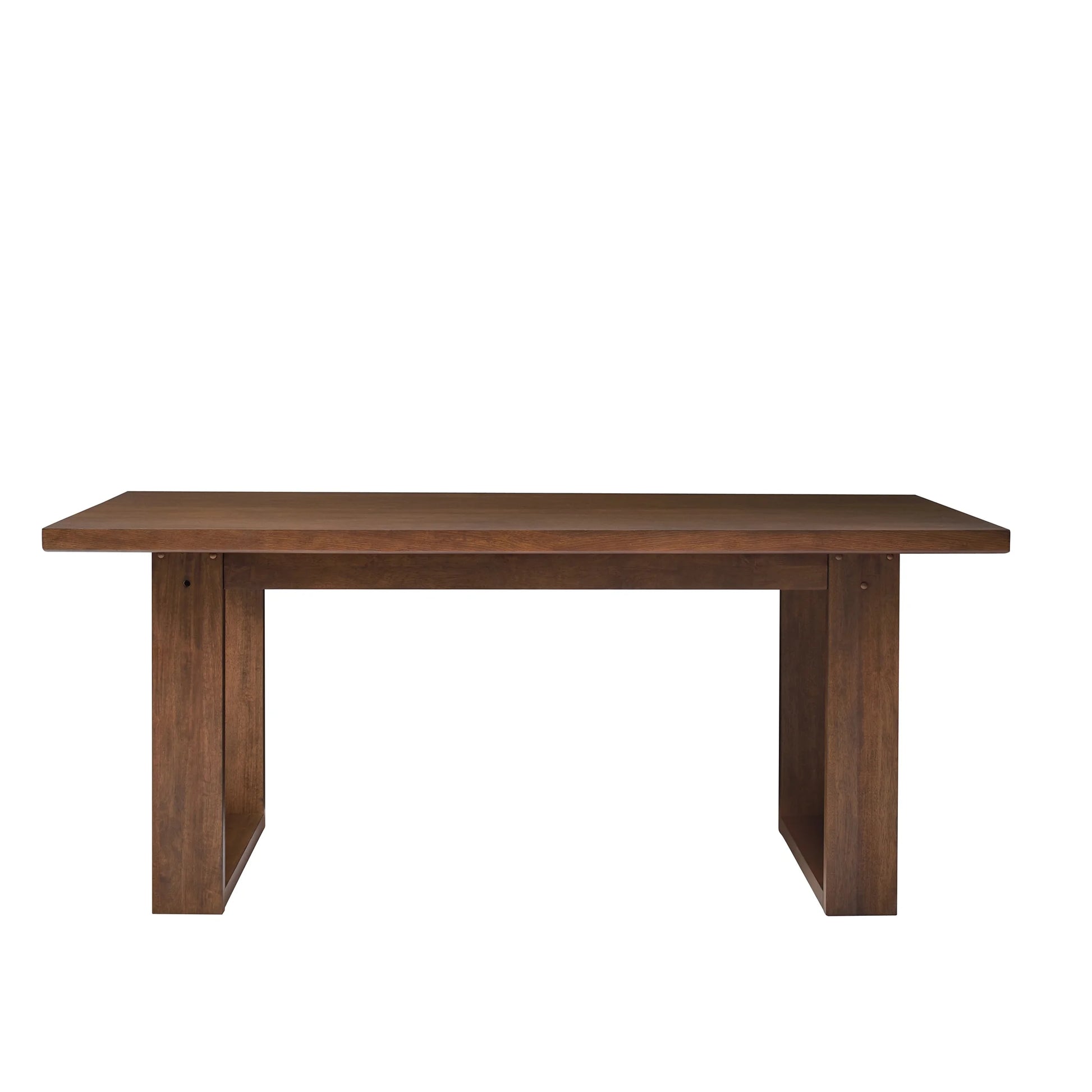 Ezra Collection Rectangular Double Pedestal Dining Table, 72 In, Walnut
