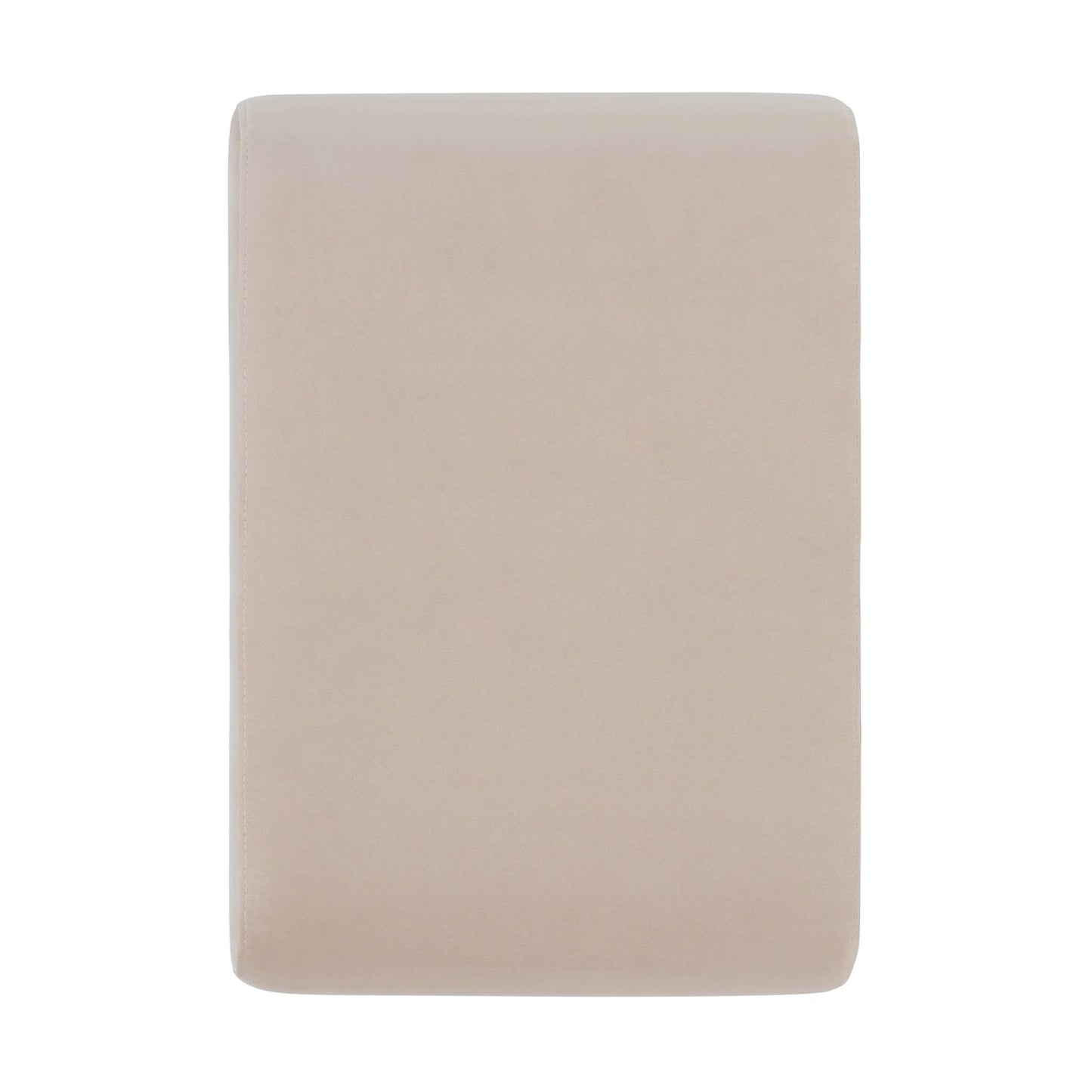 Juliet Velvet Waterfall Ottoman, Beige