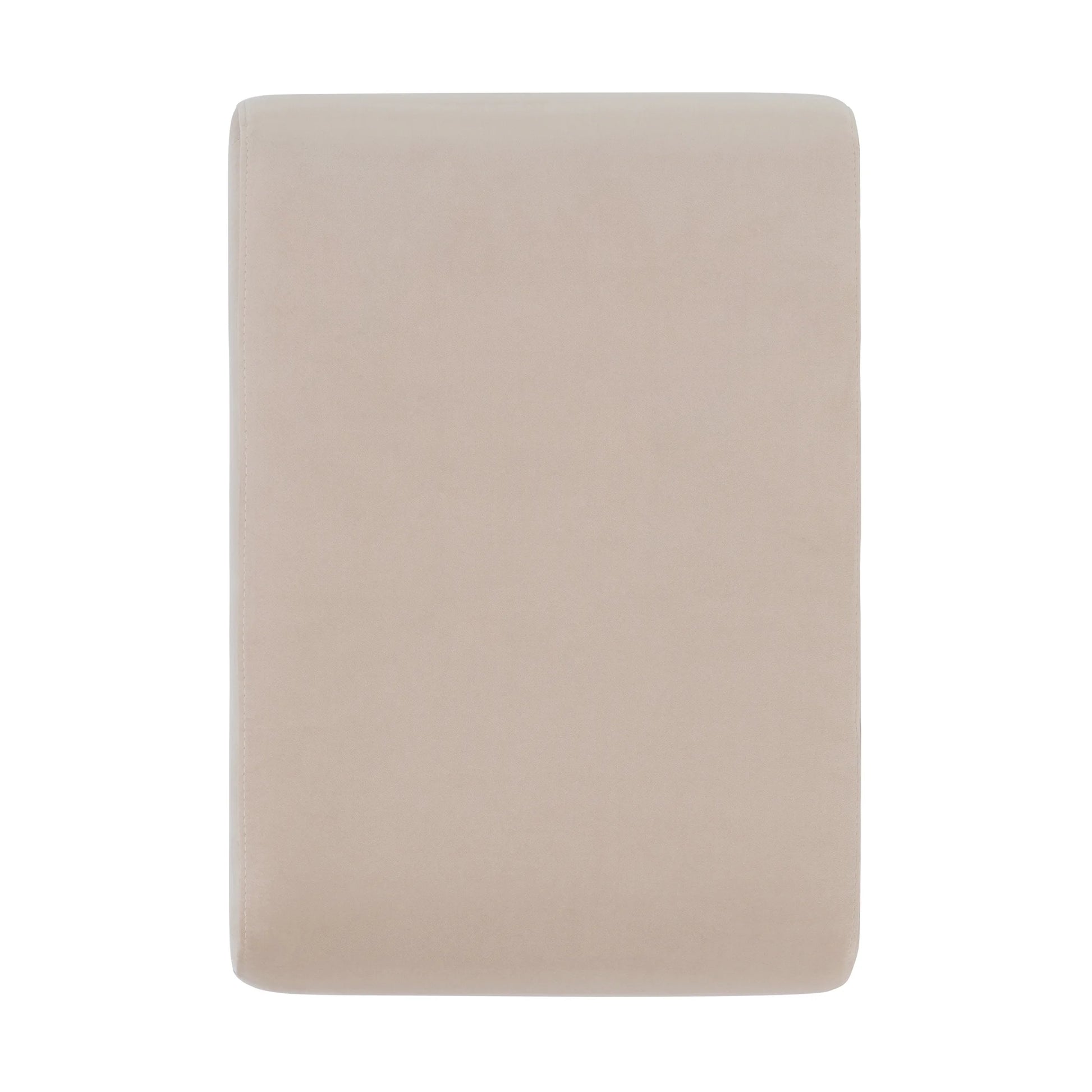 Juliet Velvet Waterfall Ottoman, Beige