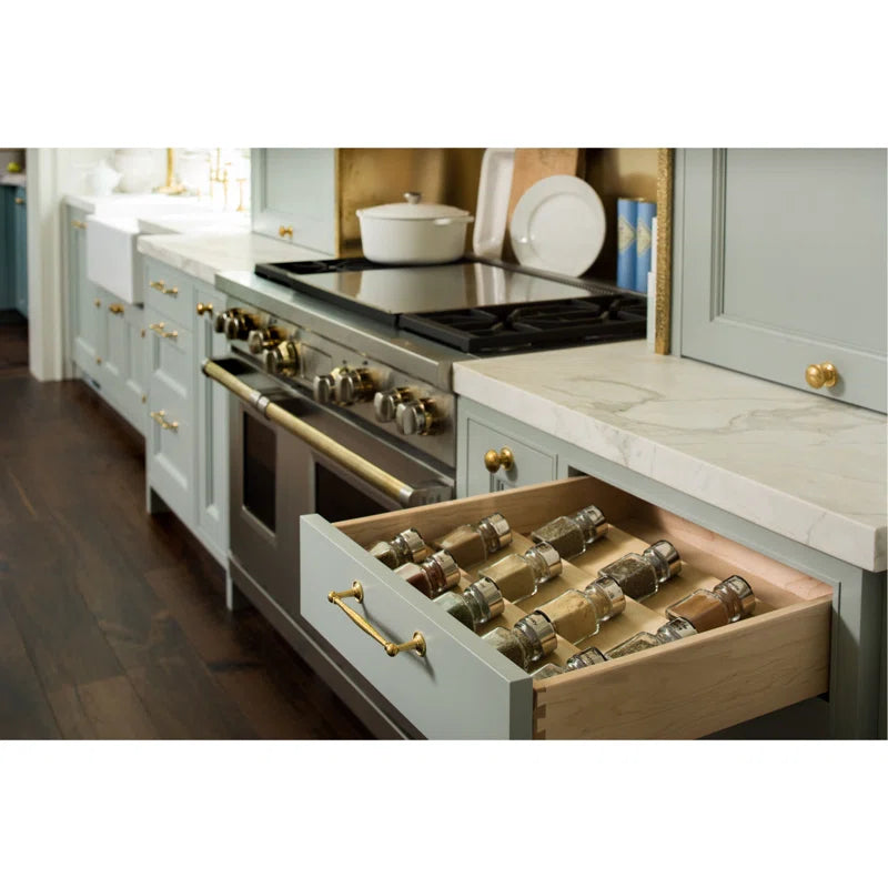 Kitchen Drawer Organizer Insert Spice Rack Three-Tier