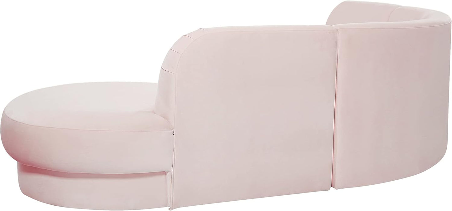 628Pink-Sectional Rosa Collection Modern | Contemporary Velvet Upholstered Sectional