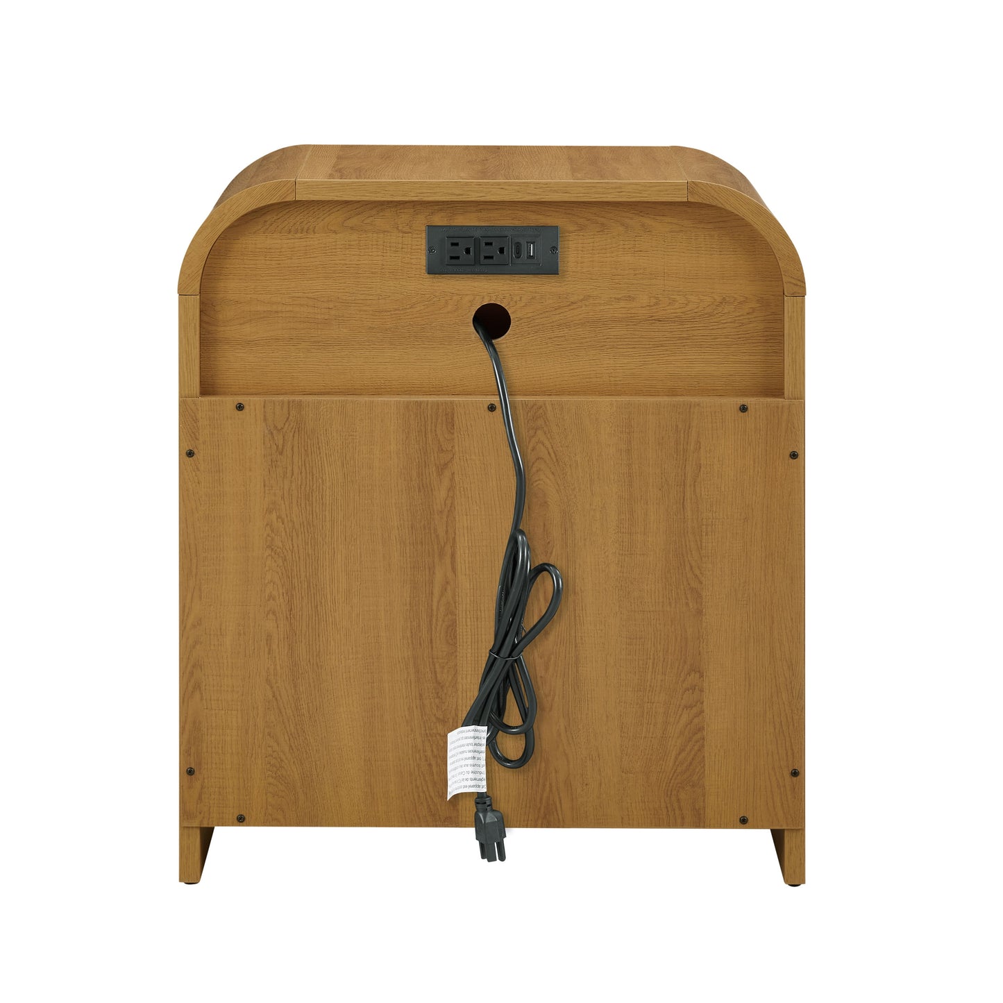 Juliet Nightstand with USB, Light Honey Finish
