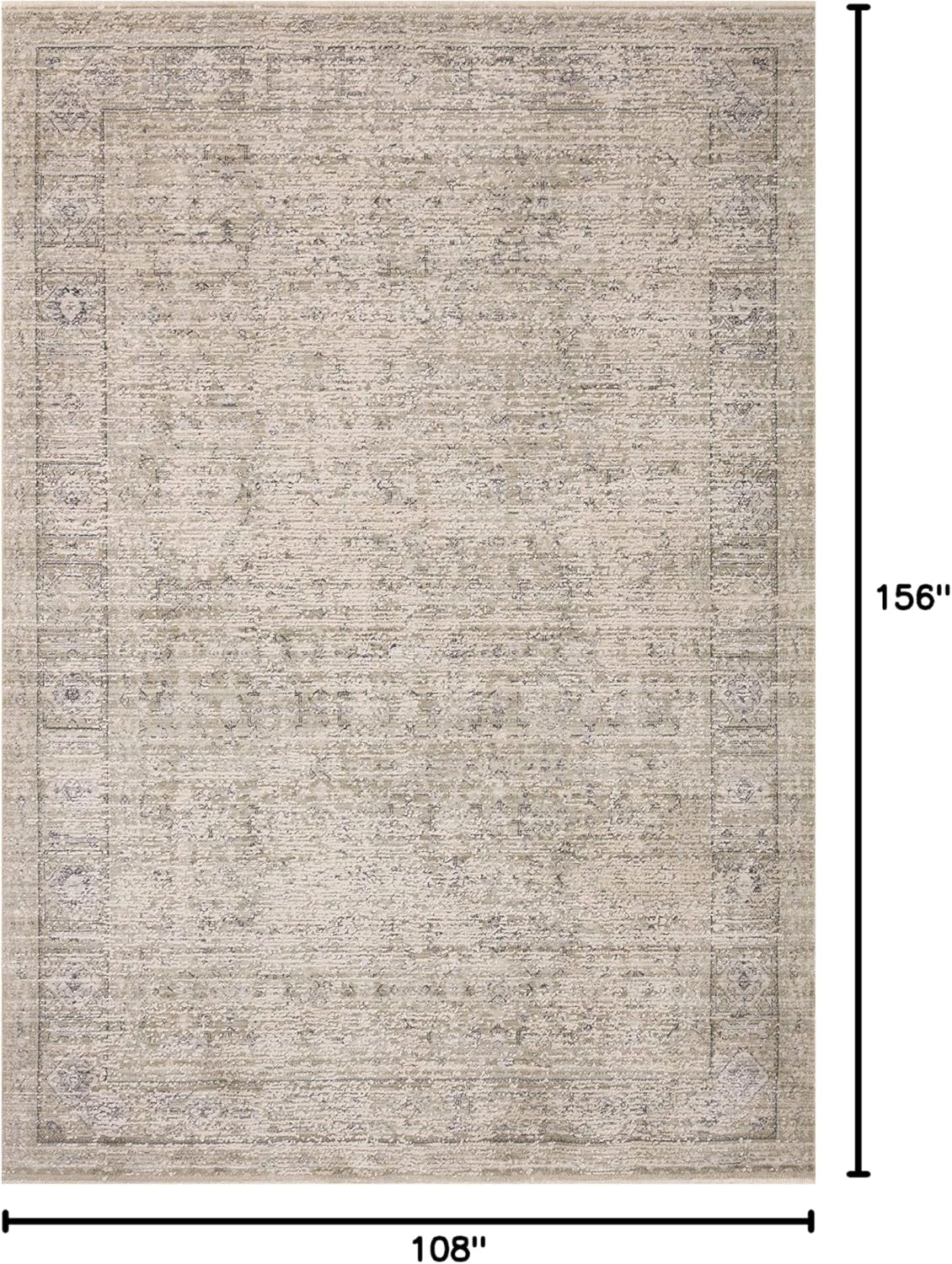 Amber Lewis Alie Collection, 9'-6'' X 13'-1'', .13'' Pile Height, Area Rug