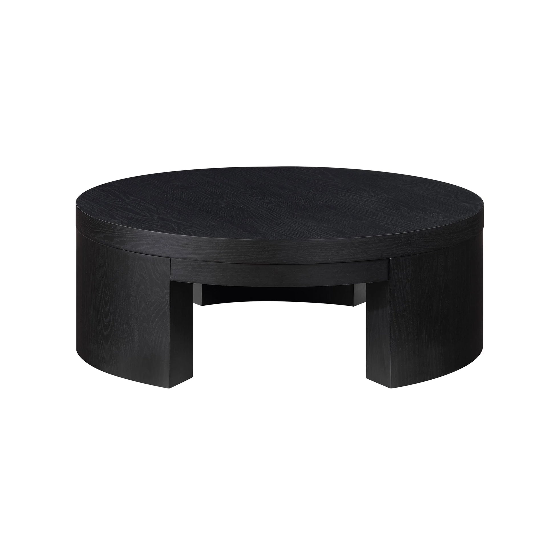 Mod round Coffee Table by Drew Barrymore, Black Wood Finish