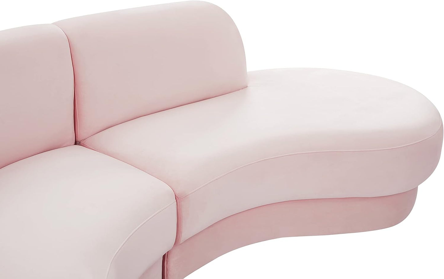628Pink-Sectional Rosa Collection Modern | Contemporary Velvet Upholstered Sectional