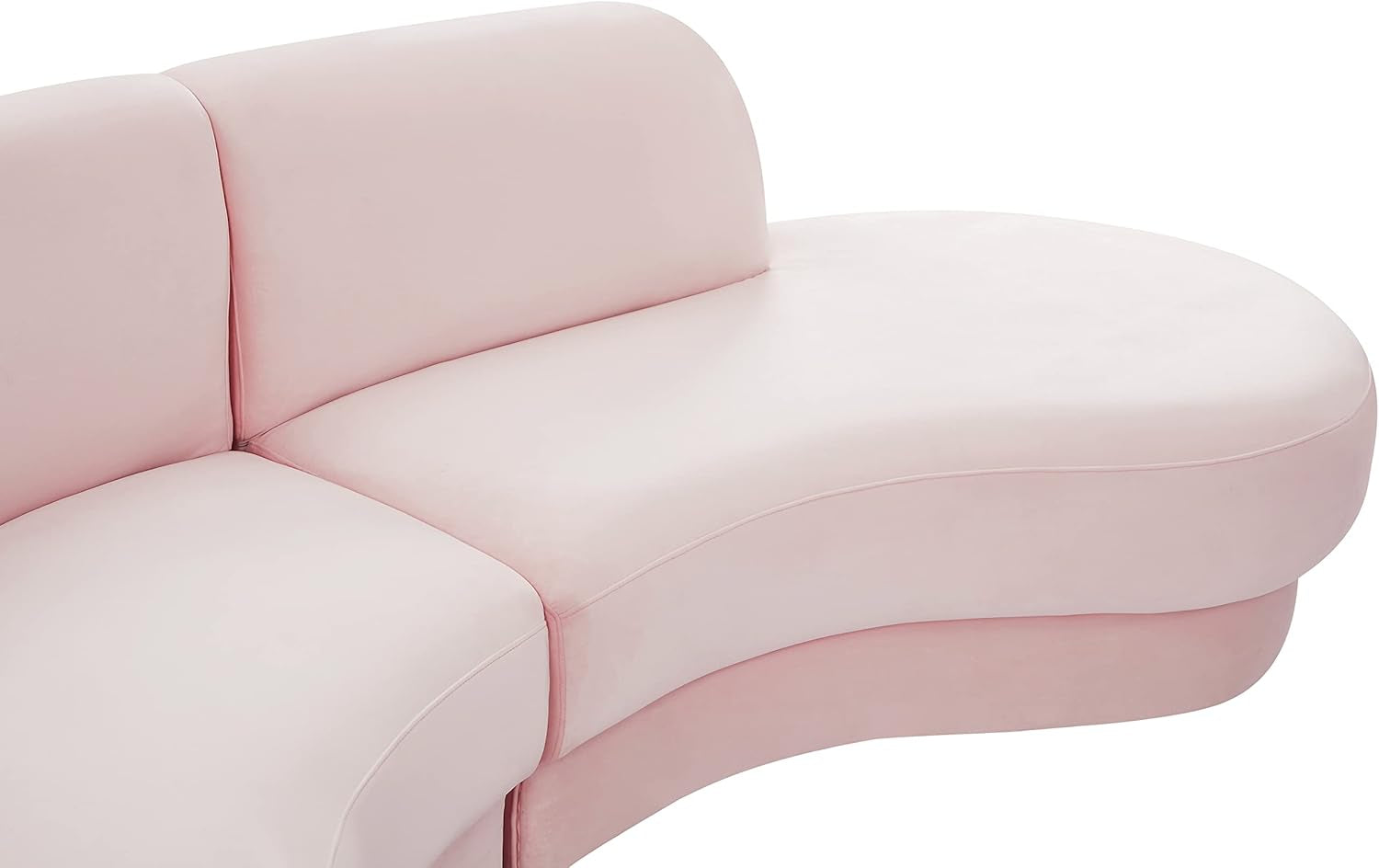 628Pink-Sectional Rosa Collection Modern | Contemporary Velvet Upholstered Sectional