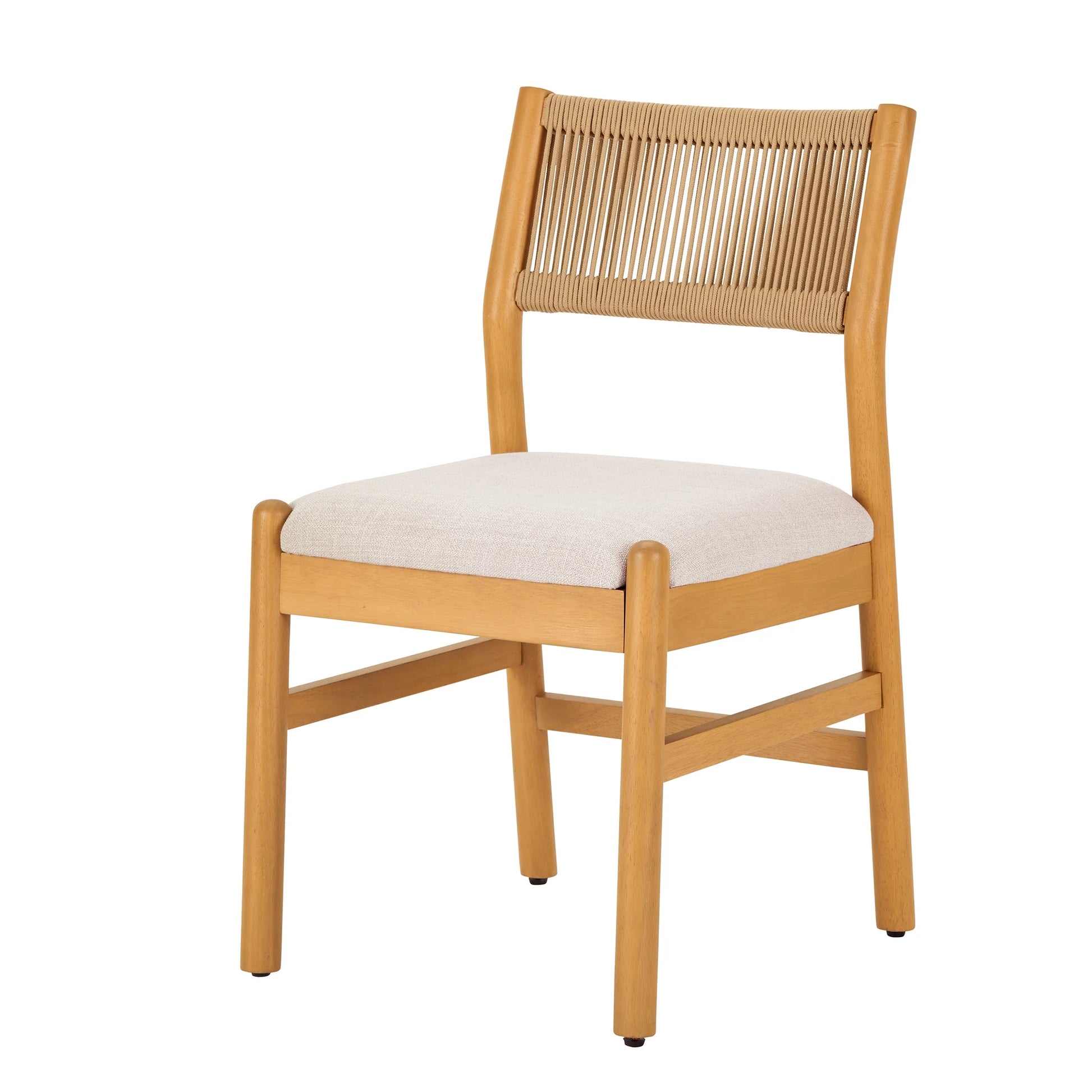 Lillian Fluted Dining Chairs 2 Pack, Pine and Cream