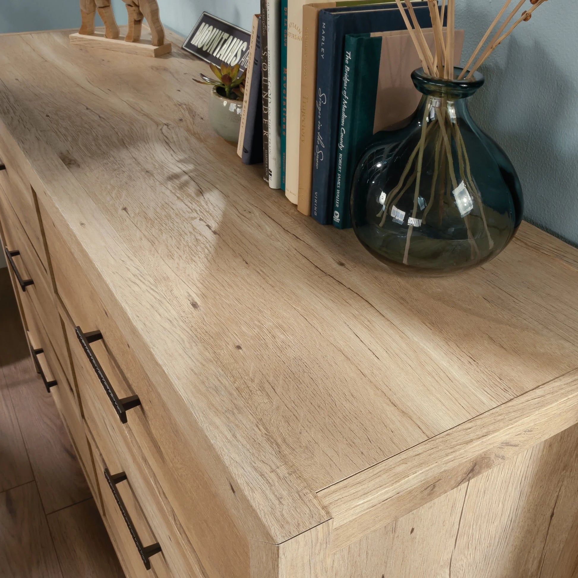 Pacific View 6-Drawer Bedroom Dresser, Prime Oak Finish