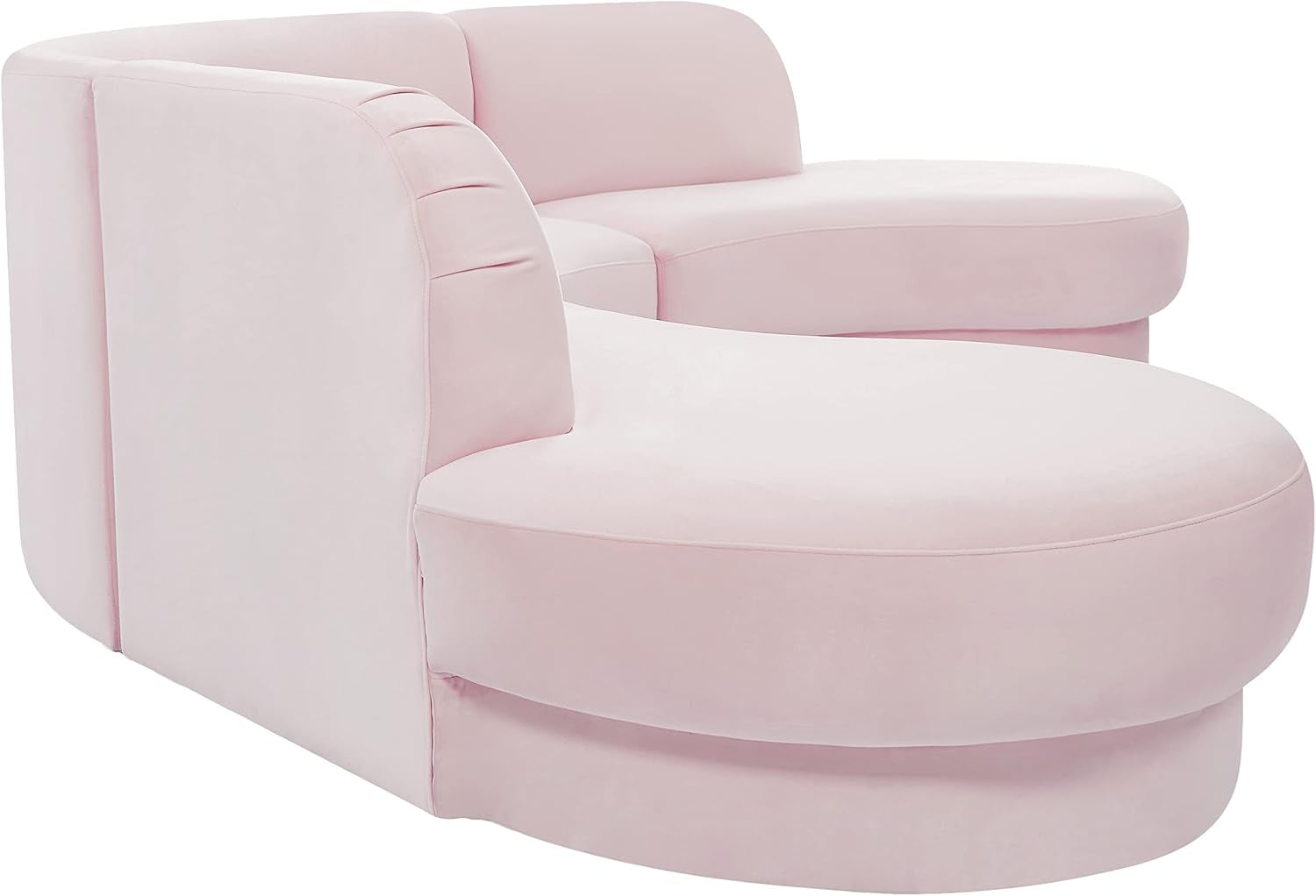 628Pink-Sectional Rosa Collection Modern | Contemporary Velvet Upholstered Sectional