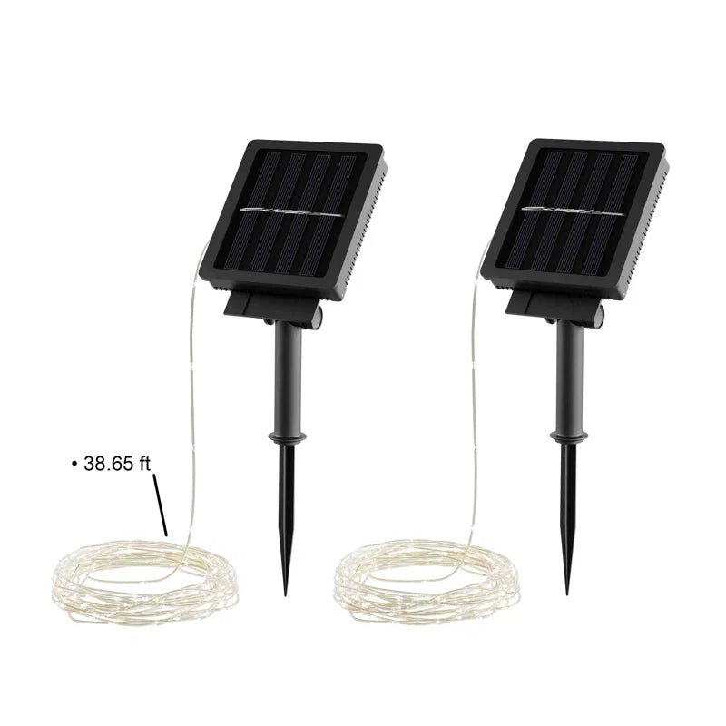 Hemphill 38.65' Outdoor LED Solar Powered 100 - Bulb Fairy String Light