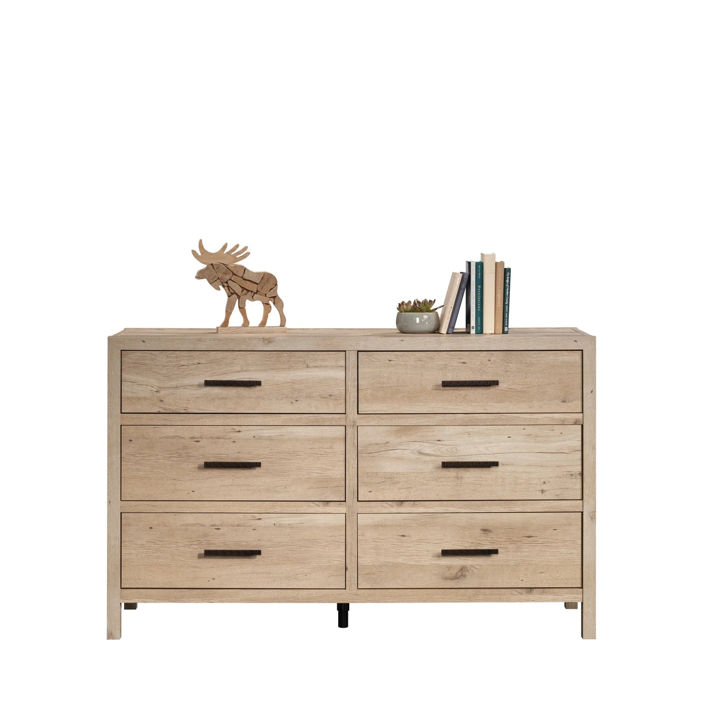Pacific View 6-Drawer Bedroom Dresser, Prime Oak Finish