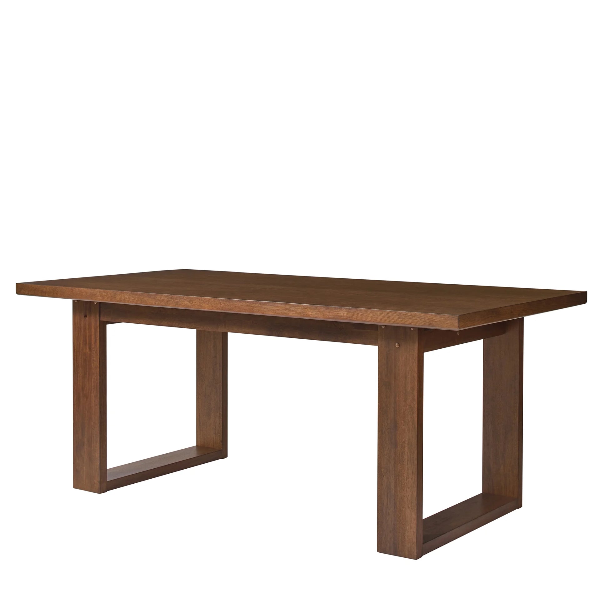 Ezra Collection Rectangular Double Pedestal Dining Table, 72 In, Walnut