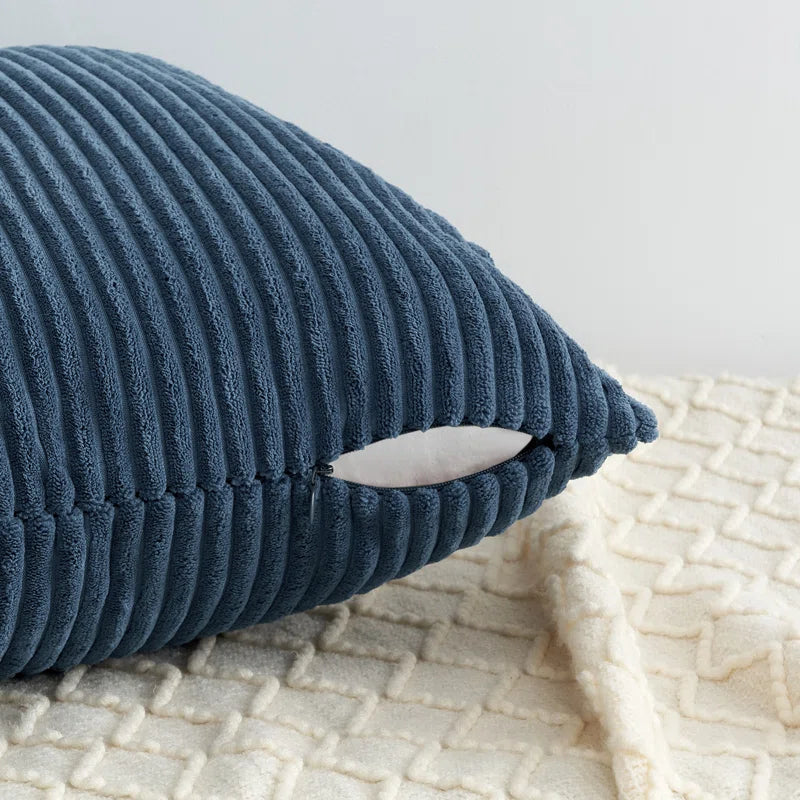 Striped Corduroy Pillow Cover Square Modern Gradient Pillow Cases for Sofa, Decorative Cushion Cover