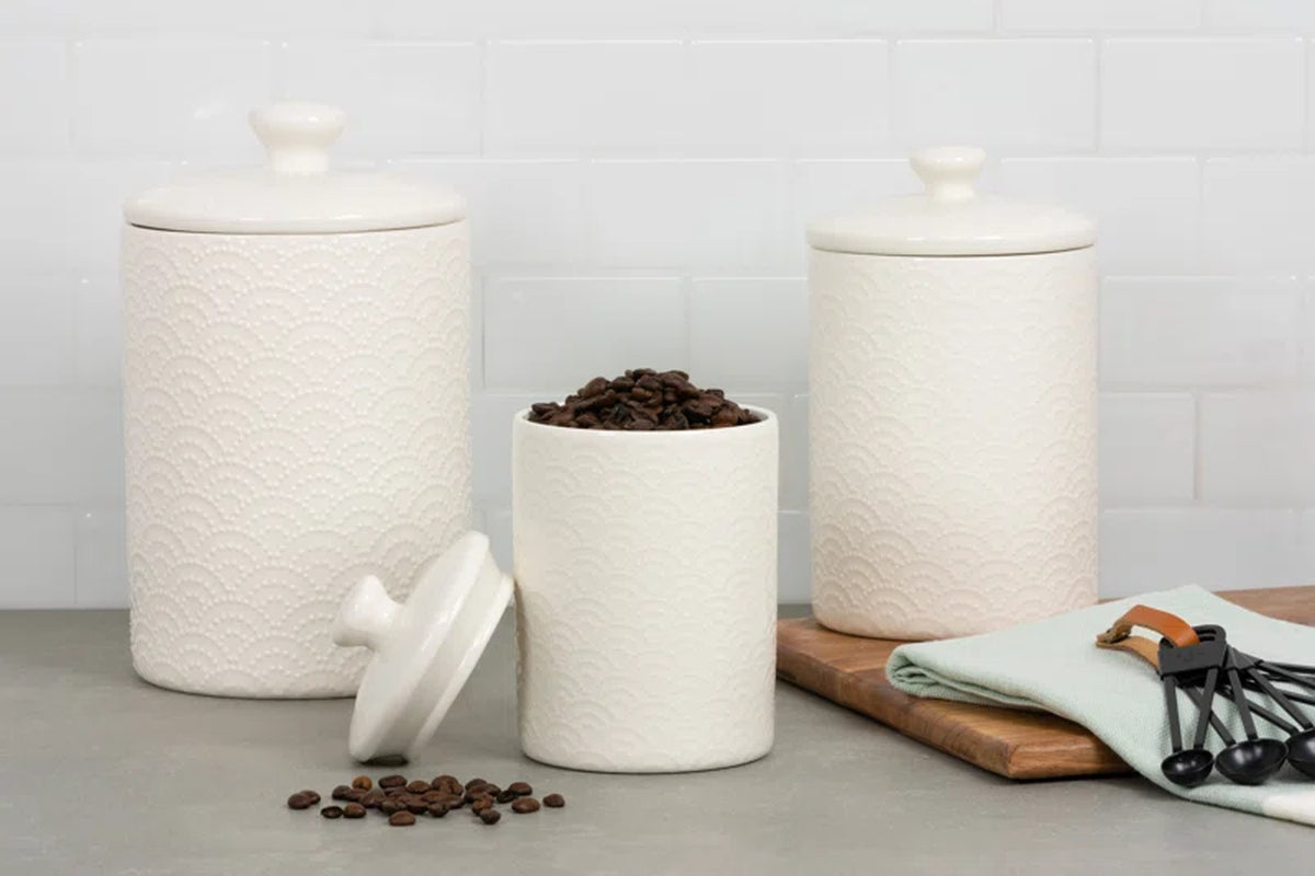 Ceramic / Porcelain Canister - Set of 3