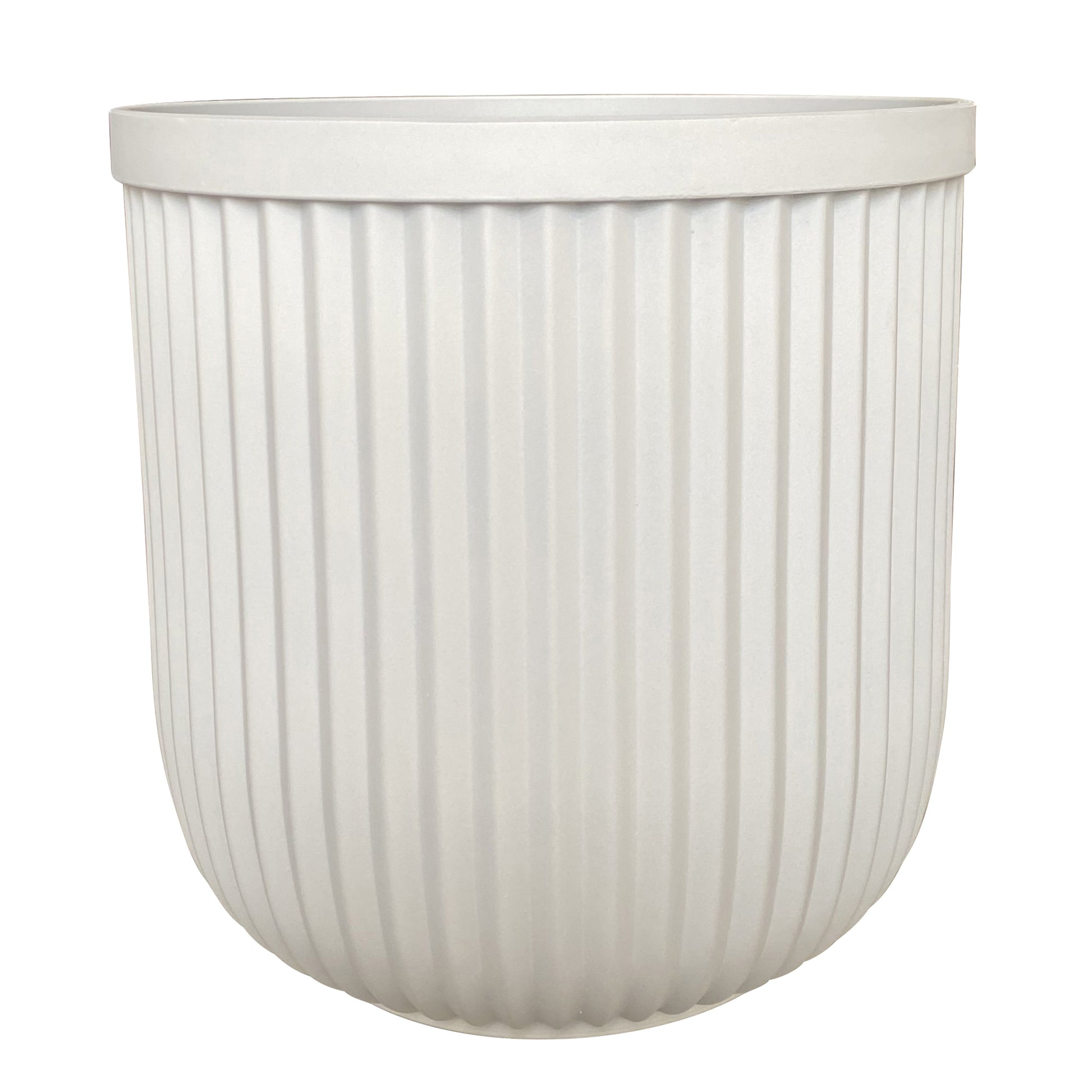 16"W X 16"L X 15.8"H Ellan White Resin Plant Pot Planter