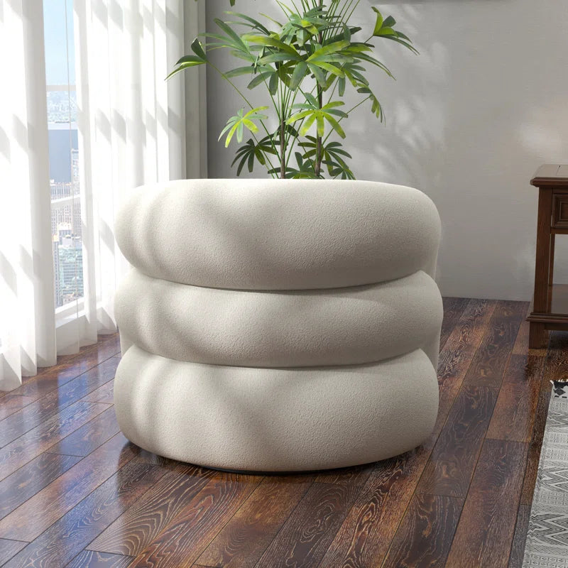Coyle Upholstered Swivel Barrel Chair