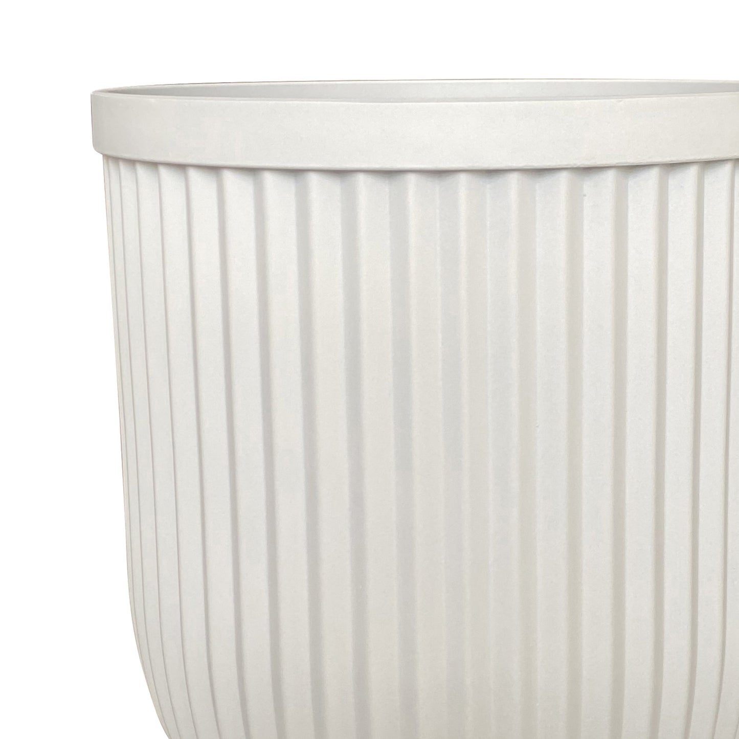 16"W X 16"L X 15.8"H Ellan White Resin Plant Pot Planter