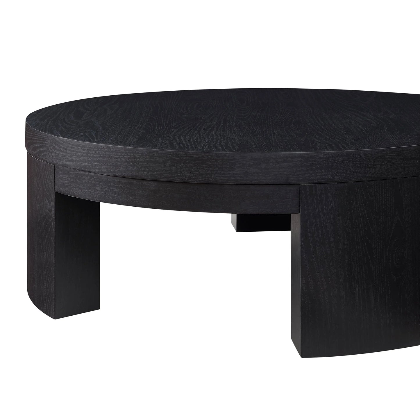 Mod round Coffee Table by Drew Barrymore, Black Wood Finish