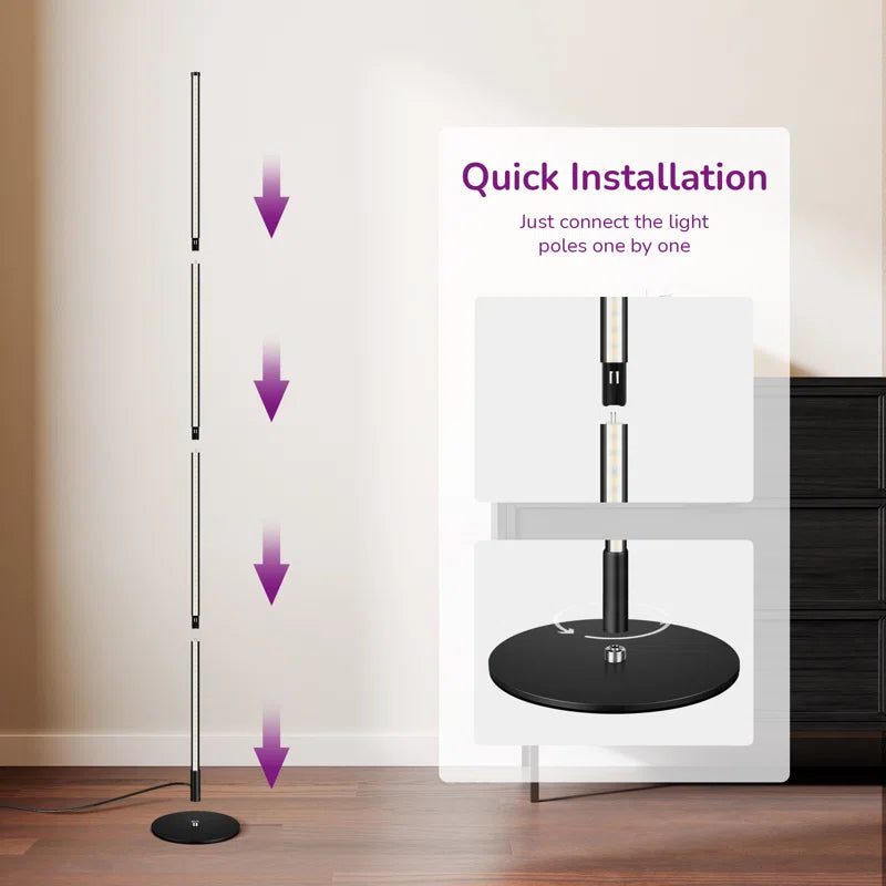 Allana 57.5" Dimmable LED Novelty Corner Floor Lamp