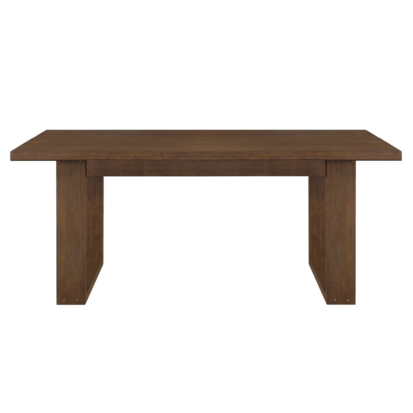 Ezra Collection Rectangular Double Pedestal Dining Table, 72 In, Walnut