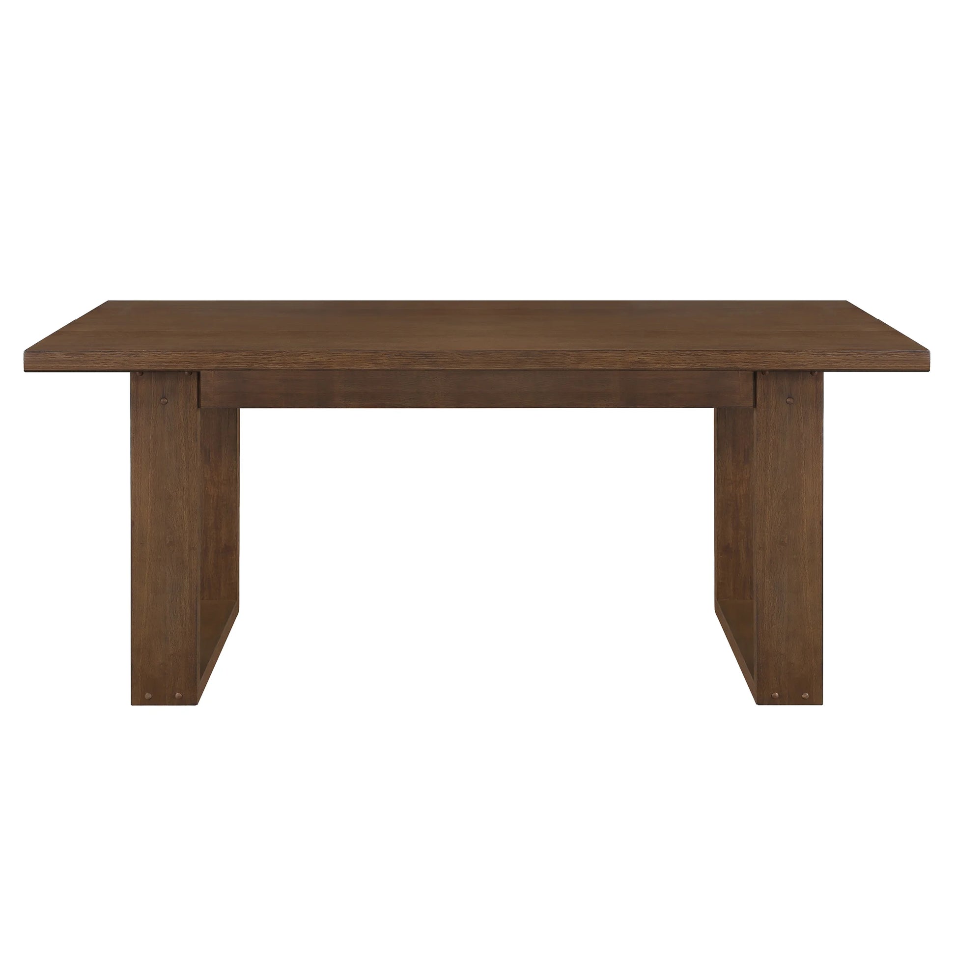 Ezra Collection Rectangular Double Pedestal Dining Table, 72 In, Walnut