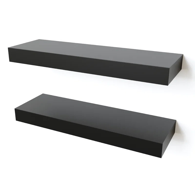 Elbur 23.6 Inch Wide Wood Floating Shelves, Wall Shelf Display Shelves for Bathroom/Kitchen/Bedroom/Living Room
