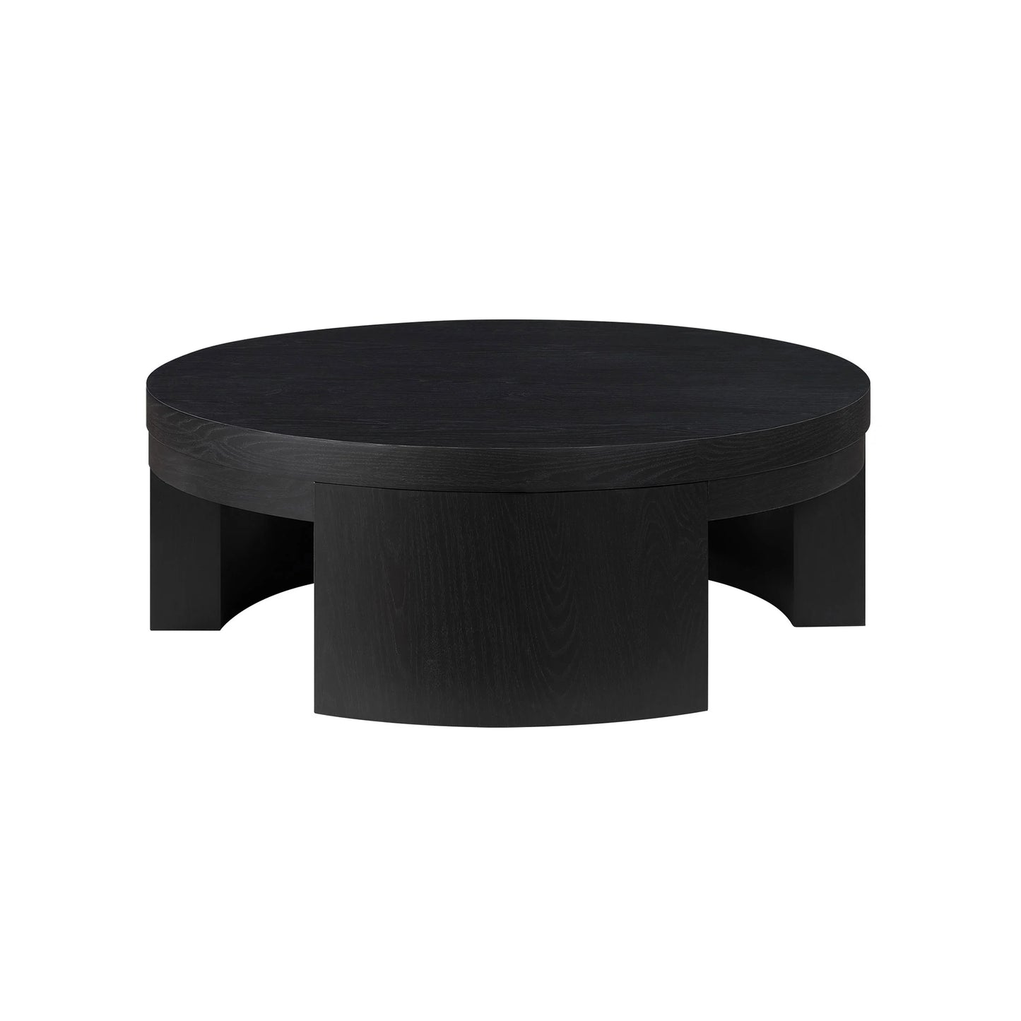 Mod round Coffee Table by Drew Barrymore, Black Wood Finish