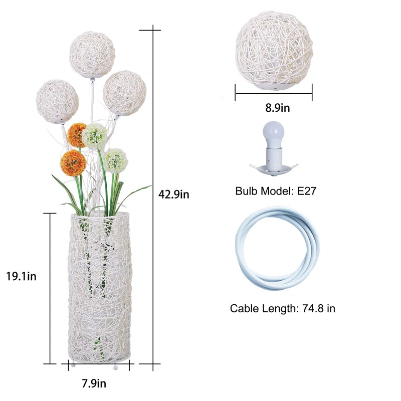Coto 42.9'' White Novelty Floor Lamp