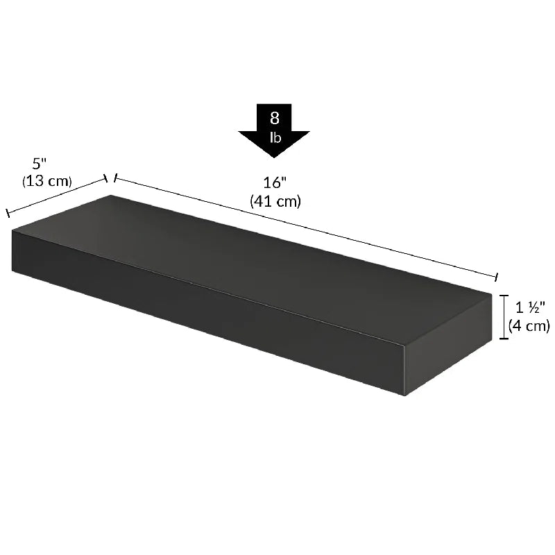 Elbur 23.6 Inch Wide Wood Floating Shelves, Wall Shelf Display Shelves for Bathroom/Kitchen/Bedroom/Living Room