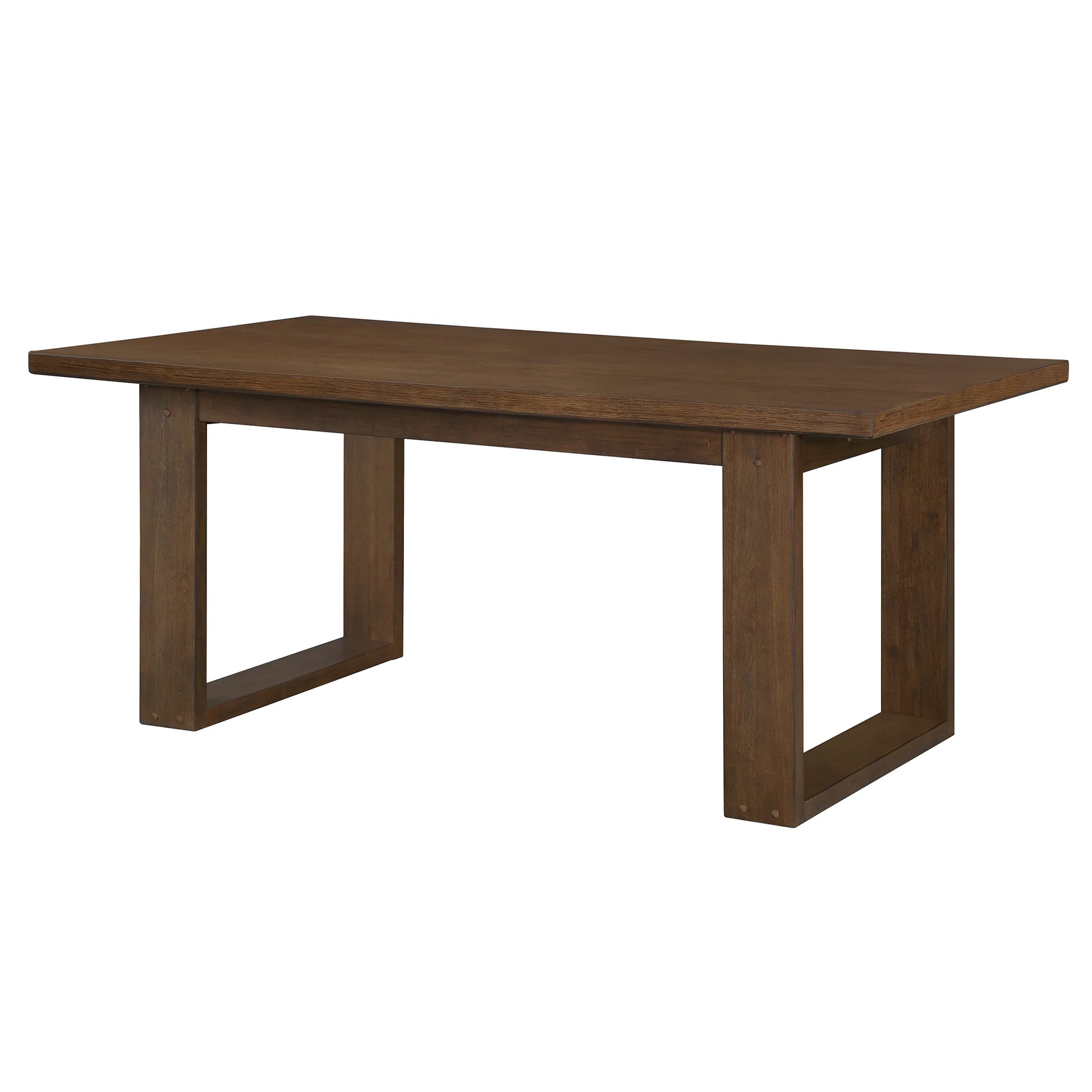 Ezra Collection Rectangular Double Pedestal Dining Table, 72 In, Walnut